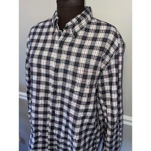 J‎ Crew Brushed Twill Mens Button Down Flannel Plaid Shirt Slim Sz L